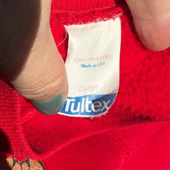 Vintage Drunk Reindeer Christmas Crewneck Sweatshirt red dasher dancer blitzen M - Picture 3 of 3